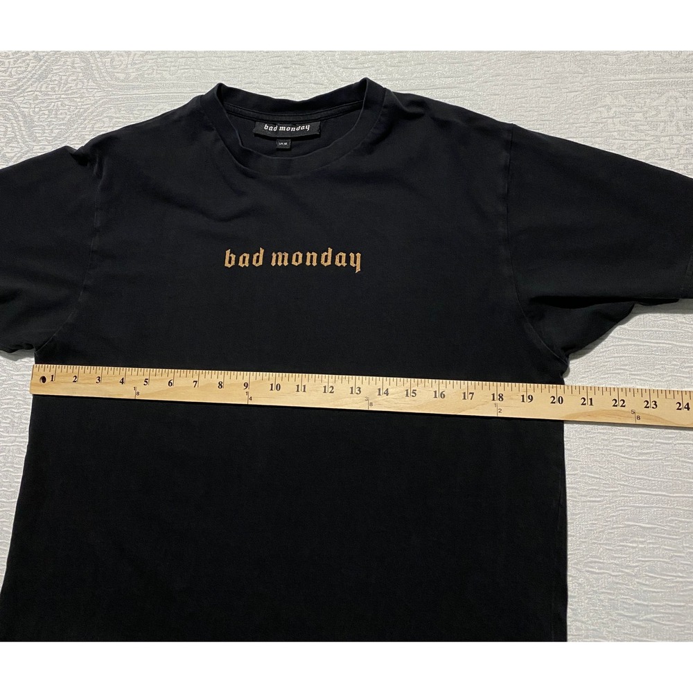 Bad Monday Mens Gothic Demon Graphic T-Shirt Black Size Medium M Short Sleeve - Picture 4 of 7